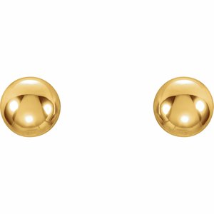 14K Yellow 4 mm Ball Stud Earrings