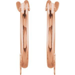 14K Rose Star Hinged 12.5 mm Hoop Earrings