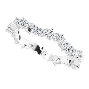 Platinum 3/4 CTW Natural Diamond Eternity Band Size 7