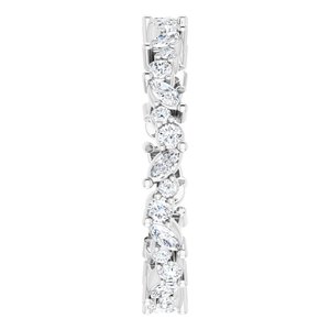 Platinum 3/4 CTW Natural Diamond Eternity Band Size 7