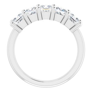 14K White 4 mm Square Anniversary Band Mounting