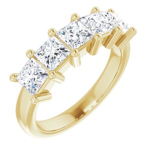 14K Yellow 4 mm Square Anniversary Band Mounting