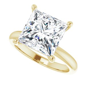 14K Yellow 9 mm Square Engagement Ring Mounting