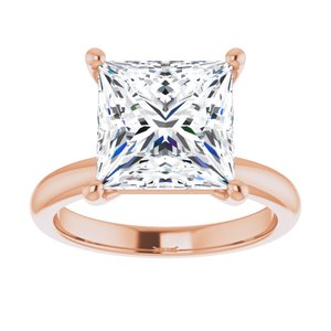 14K Rose 9 mm Square Engagement Ring Mounting