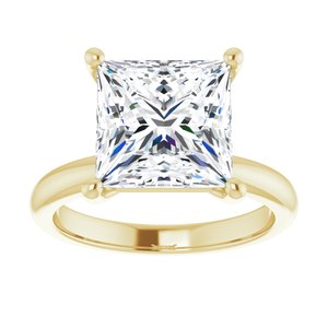 14K Yellow 9 mm Square Engagement Ring Mounting