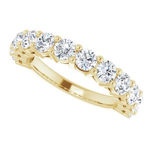 14K Yellow 3.5 mm Round Anniversary Band Mounting