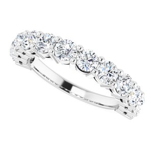 Platinum 3.5 mm Round Anniversary Band Mounting