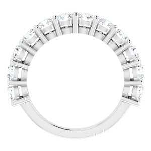 Platinum 3.5 mm Round Anniversary Band Mounting