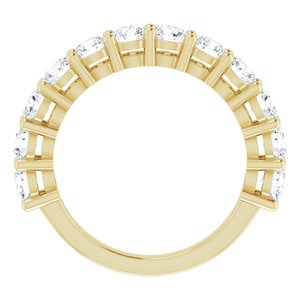 14K Yellow 3.5 mm Round Anniversary Band Mounting