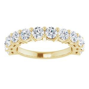 14K Yellow 3.5 mm Round Anniversary Band Mounting