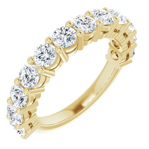 14K Yellow 3.5 mm Round Anniversary Band Mounting