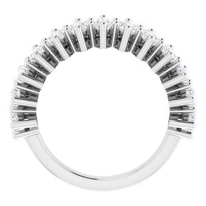 Platinum 6x3 mm Marquise Anniversary Band Mounting