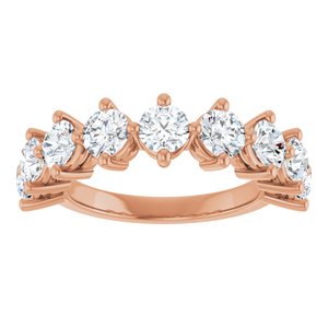 14K Rose 4.1 mm Round Anniversary Band Mounting