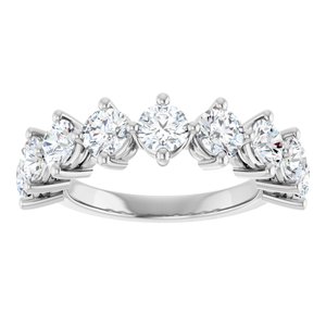 Platinum 4.1 mm Round Anniversary Band Mounting