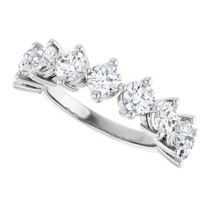 Platinum 4.1 mm Round Anniversary Band Mounting