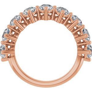 14K Rose 4.1 mm Round Anniversary Band Mounting