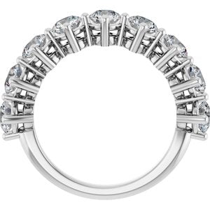 Platinum 4.1 mm Round Anniversary Band Mounting