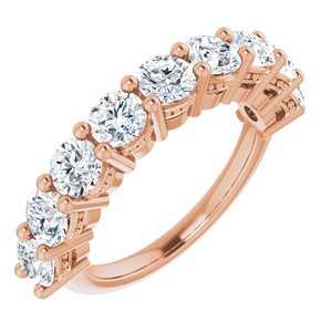 14K Rose 4.1 mm Round Anniversary Band Mounting