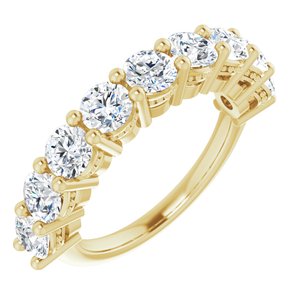 14K Yellow 4.1 mm Round Anniversary Band Mounting