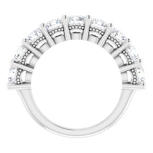 14K White 4.1 mm Round Anniversary Band Mounting