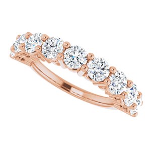 14K Rose 4.1 mm Round Anniversary Band Mounting