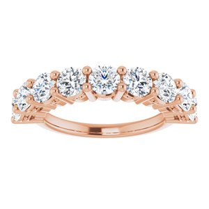 14K Rose 4.1 mm Round Anniversary Band Mounting