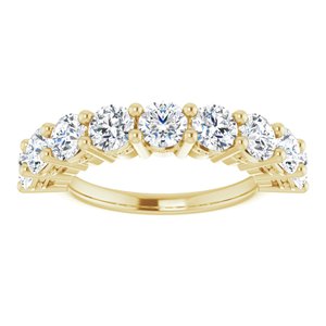 14K Yellow 4.1 mm Round Anniversary Band Mounting