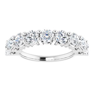 Platinum 4.1 mm Round Anniversary Band Mounting