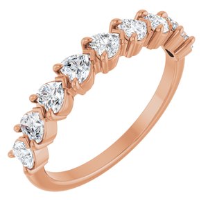 14K Rose 9/10 CTW Lab-Grown Diamond Anniversary Band