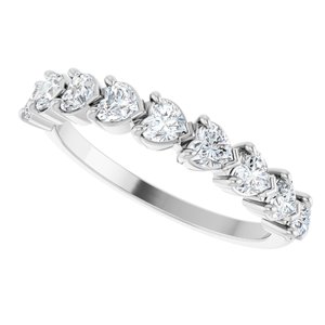 14K White 9/10 CTW Lab-Grown Diamond Anniversary Band