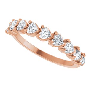 14K Rose 9/10 CTW Lab-Grown Diamond Anniversary Band