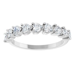 14K White 9/10 CTW Lab-Grown Diamond Anniversary Band