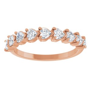 14K Rose 9/10 CTW Lab-Grown Diamond Anniversary Band