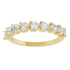 14K Yellow 9/10 CTW Lab-Grown Diamond Anniversary Band