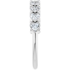 14K White 9/10 CTW Lab-Grown Diamond Anniversary Band