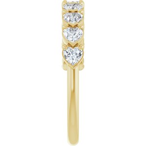 14K Yellow 9/10 CTW Lab-Grown Diamond Anniversary Band