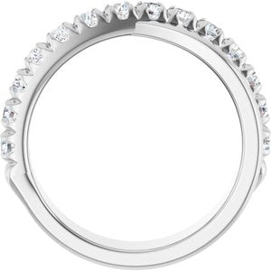 14K White 7/8 CTW Lab-Grown Diamond Anniversary Band