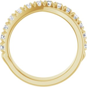 14K Yellow 7/8 CTW Lab-Grown Diamond Anniversary Band