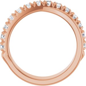 14K Rose 7/8 CTW Lab-Grown Diamond Anniversary Band