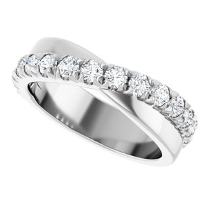 14K White 7/8 CTW Lab-Grown Diamond Anniversary Band