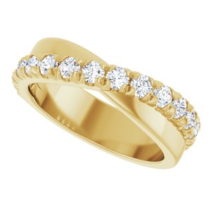 14K Yellow 7/8 CTW Lab-Grown Diamond Anniversary Band