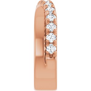 14K Rose 7/8 CTW Lab-Grown Diamond Anniversary Band