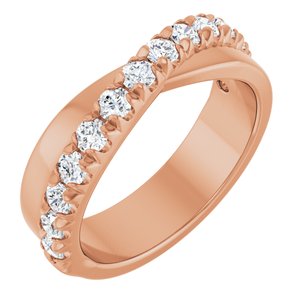 14K Rose 7/8 CTW Lab-Grown Diamond Anniversary Band