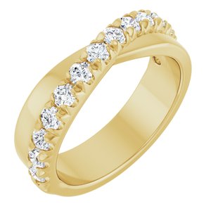 14K Yellow 7/8 CTW Lab-Grown Diamond Anniversary Band