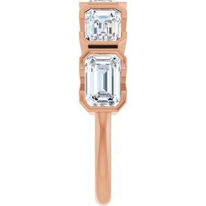 14K Rose 3 CTW Lab-Grown Diamond Anniversary Band