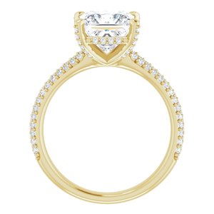 14K Yellow 7.5 mm Square Engagement Ring Mounting