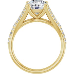 14K Yellow  8.2 mm Round Engagement Ring Mounting