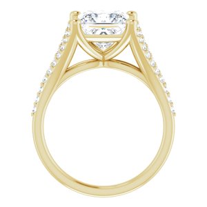 14K Yellow  7.5 mm Square Engagement Ring Mounting