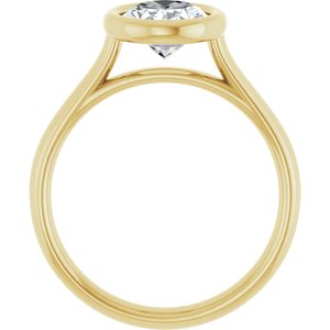 14K Yellow  9x7 mm Oval Solitaire Engagement Ring Mounting