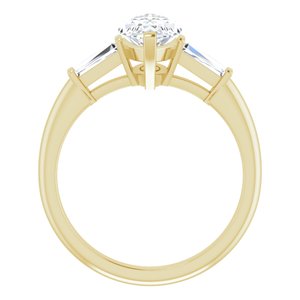 14K Yellow 12x6 mm Marquise Engagement Ring Mounting